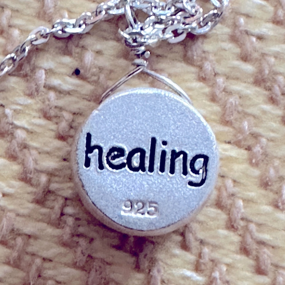 Healing silver necklace 16” chain